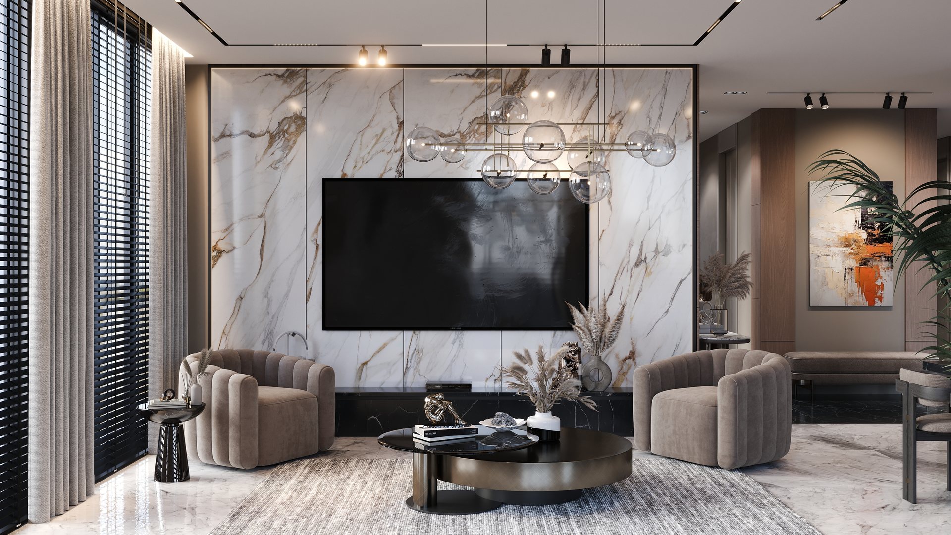 ZenGyo Rezidans Salon - İç Mekân Görselleştirme